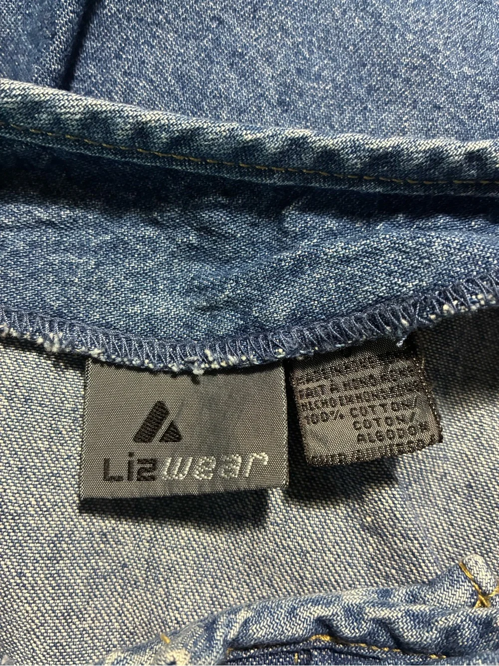 Liz wear Button-Front Denim A-Line Skirt